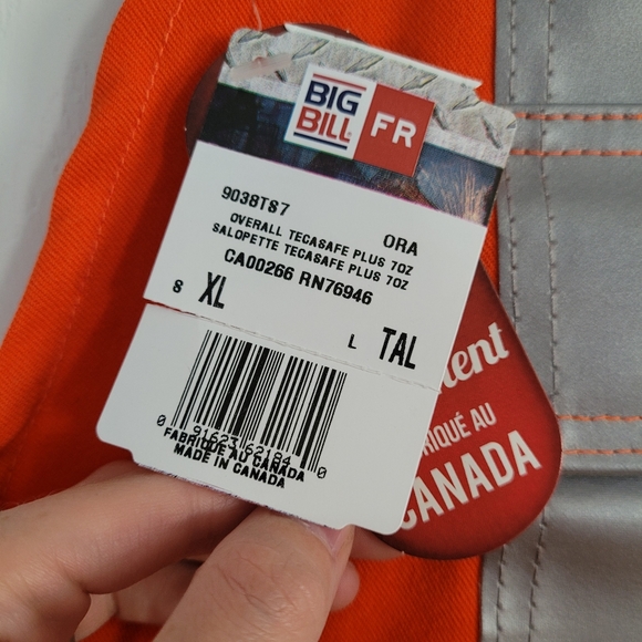 NWT Big Bill unlined overalls. Reflective,  flame and arc resistant - Picture 4 of 7